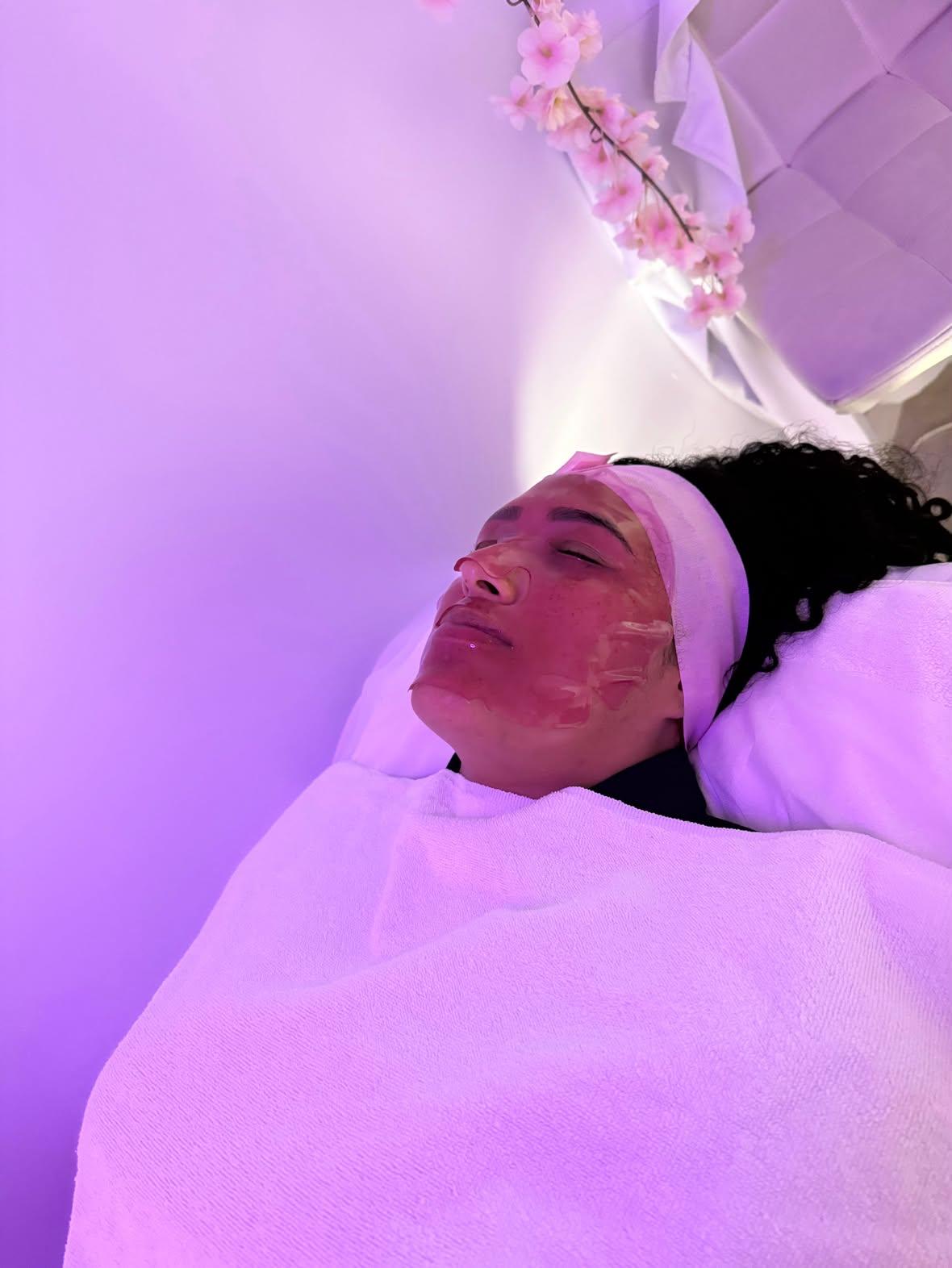Organic facial care treatment at Walton Way location