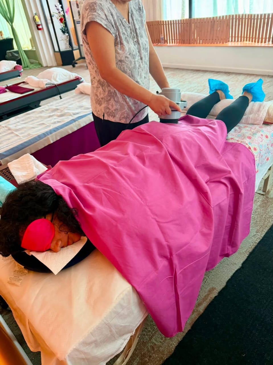 Guests enjoying a spa party experience at EMassage by MBExperiences in Augusta